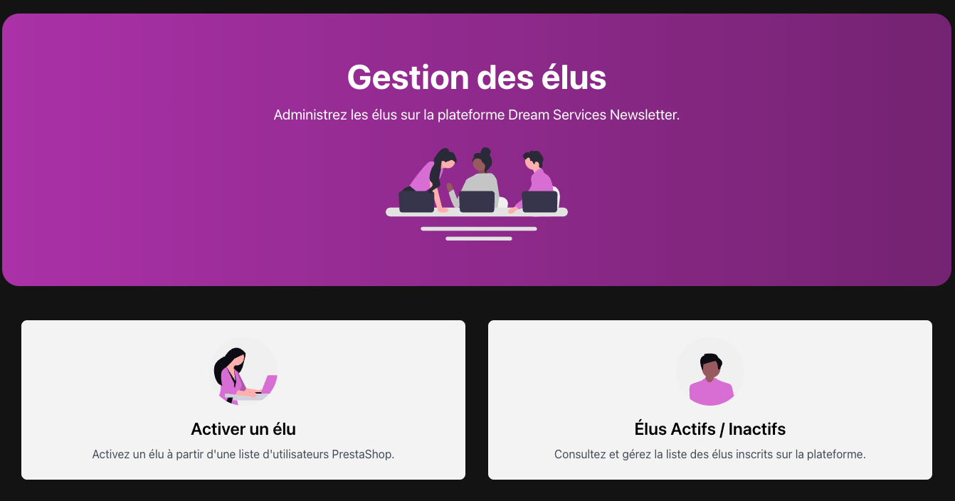 Gestion des élus
