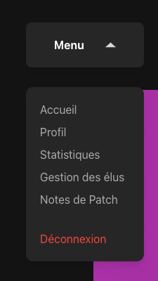 Menu de navigation